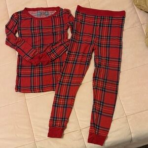 Little Sleepies Red Plaid Kids Pajama Set